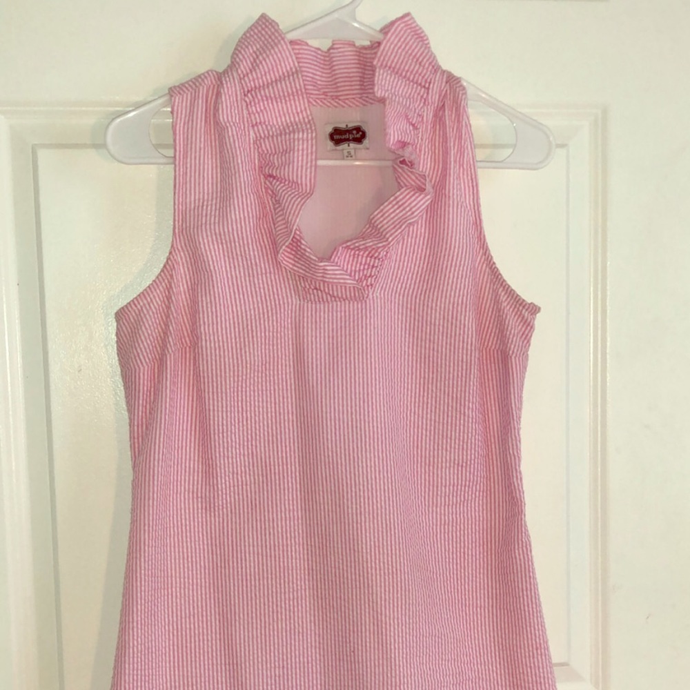 Pink and White striped dress